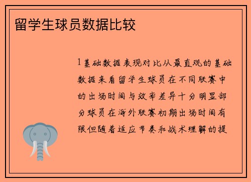 留学生球员数据比较